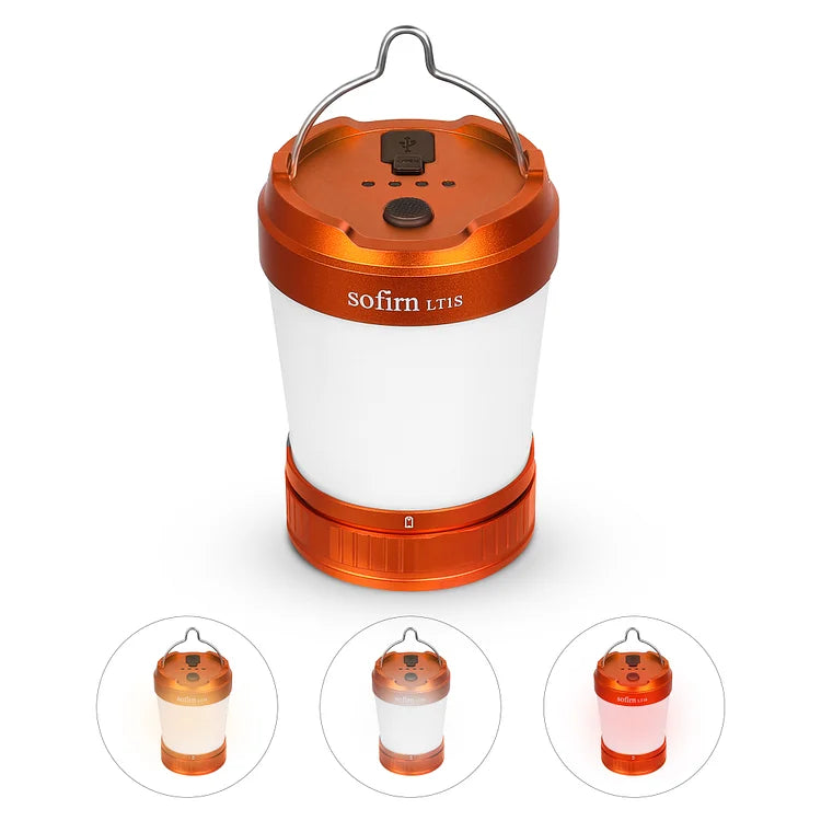 Sofirn LT1S usbc lanterns 3 different led colours battery inc - Black