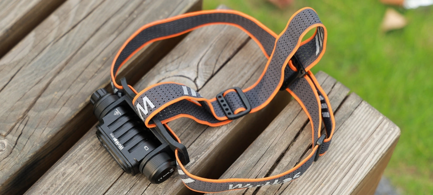 Wurkkos HD16 headlamp max output 2500lumen 297M, Configure spot&flood&red light with Convenient rotary switch