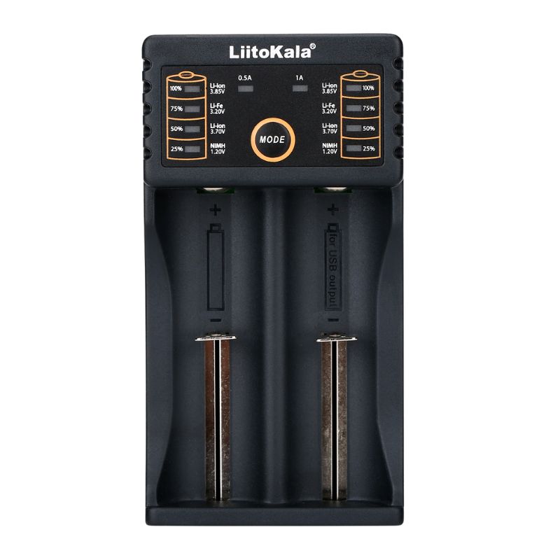 LiitoKala lii-202 dual bay USB-C battery charger