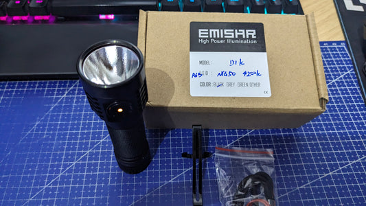 Emisar D1K NTG50 4200k Lume X1 boost driver OP reflector Metal switch button black pvd parts op reflector