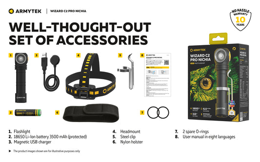 Armytek Wizard C2 Pro Nichia 144a 4500k - 10 year warranty
