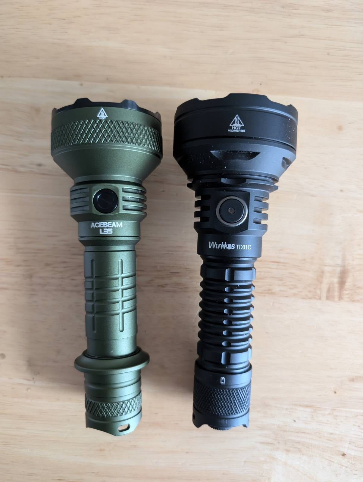 Mega thrower - Wurkkos TD01C 21700  SFT40 6500k  USB-C 2200LM Torch PMMA Lens Throw 1039M IPX8 Waterproof Tail Switch - battery included