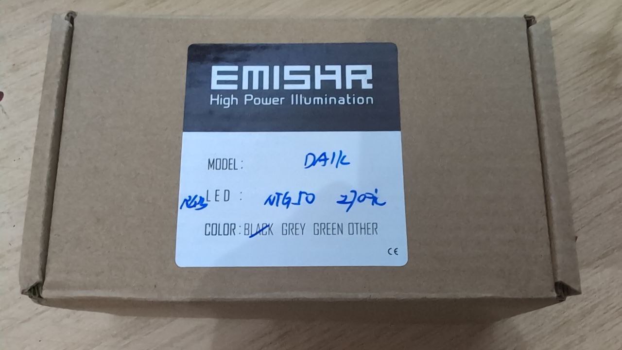 Emisar DA1K 21700 HIGH POWER LED FLASHLIGHT BLACKEDOUT NTG50 2700k RGB