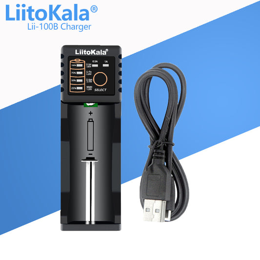 Liitokala Lii-100B for 1.2V AA/AAA 3.2V 3.7V 18650 26650 10440 25500 18350 Lithium Battery Charger