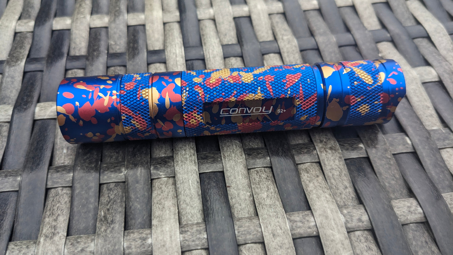 Limited edition Convoy s2+ uv colourful Blue Camo