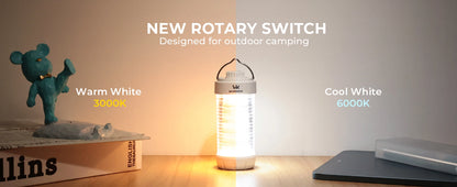 Wurkkos CL01 Camping Light with Adjustable Colour Temperature/Power Bank/RGB Police Modes/Magnet Tail/21700 Battery Replaceable