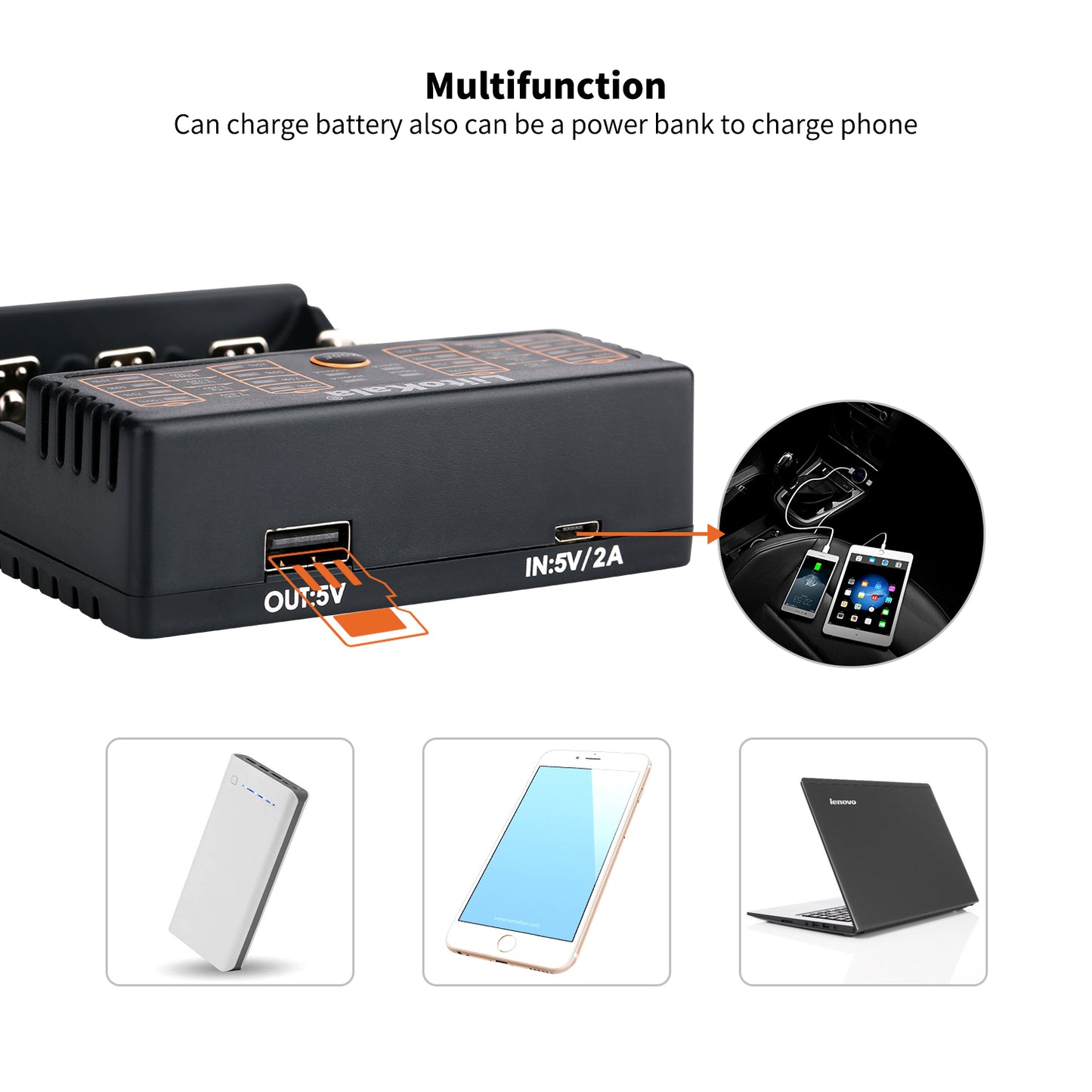 LiitoKala Lii-402 li-ion / ni-mh/ni-cd 4 bay battery charger