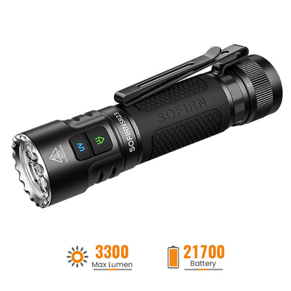 Sofirn SR23 Flaslight with UV Battery included USB Charging