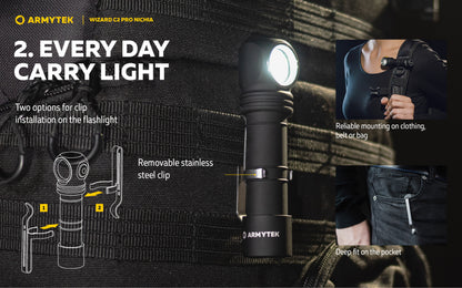 Armytek Wizard C2 Pro Nichia 144a 4500k - 10 year warranty