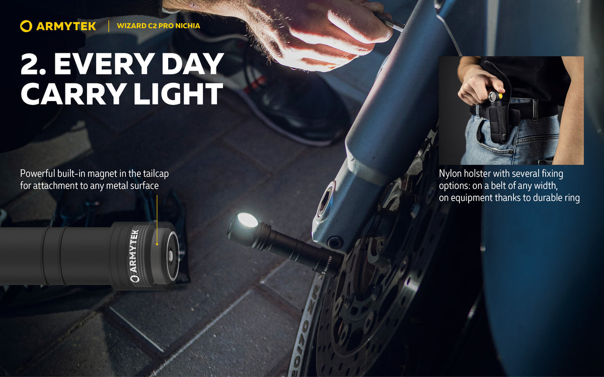 Armytek Wizard C2 Pro Nichia 144a 4500k - 10 year warranty