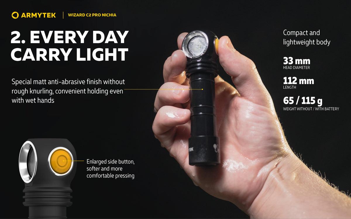 Armytek Wizard C2 Pro Nichia 144a 4500k - 10 year warranty