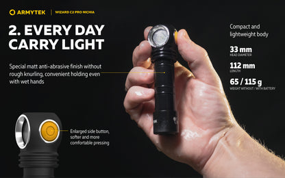 Armytek Wizard C2 Pro Nichia 144a 4500k - 10 year warranty