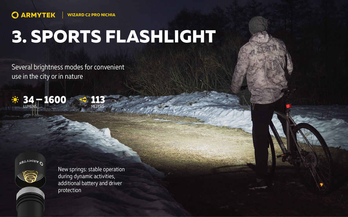Armytek Wizard C2 Pro Nichia 144a 4500k - 10 year warranty