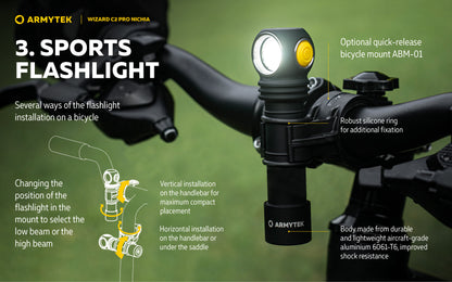 Armytek Wizard C2 Pro Nichia 144a 4500k - 10 year warranty