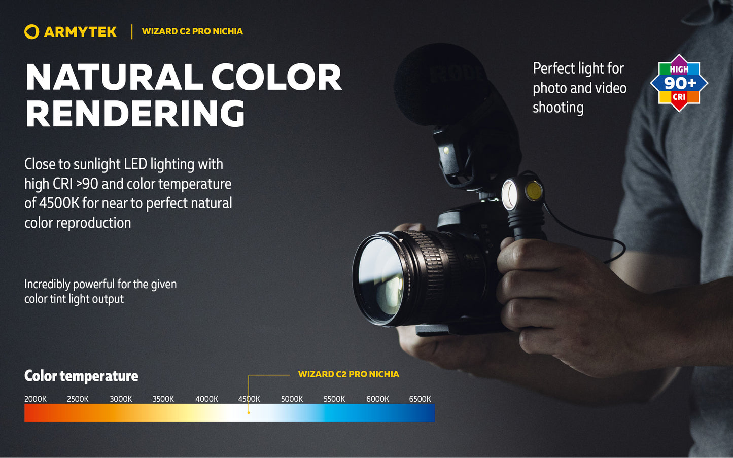 Armytek Wizard C2 Pro Nichia 144a 4500k - 10 year warranty