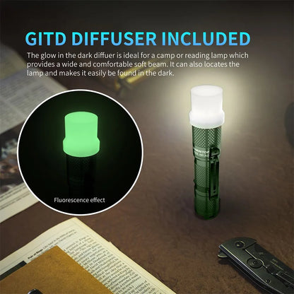 Lumintop Tool AA 3.0 14500/ AA free GITD diffuser(battery not inc) - Choose colour