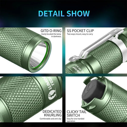 Lumintop Tool AA 3.0 14500/ AA free GITD diffuser(battery not inc) - Choose colour