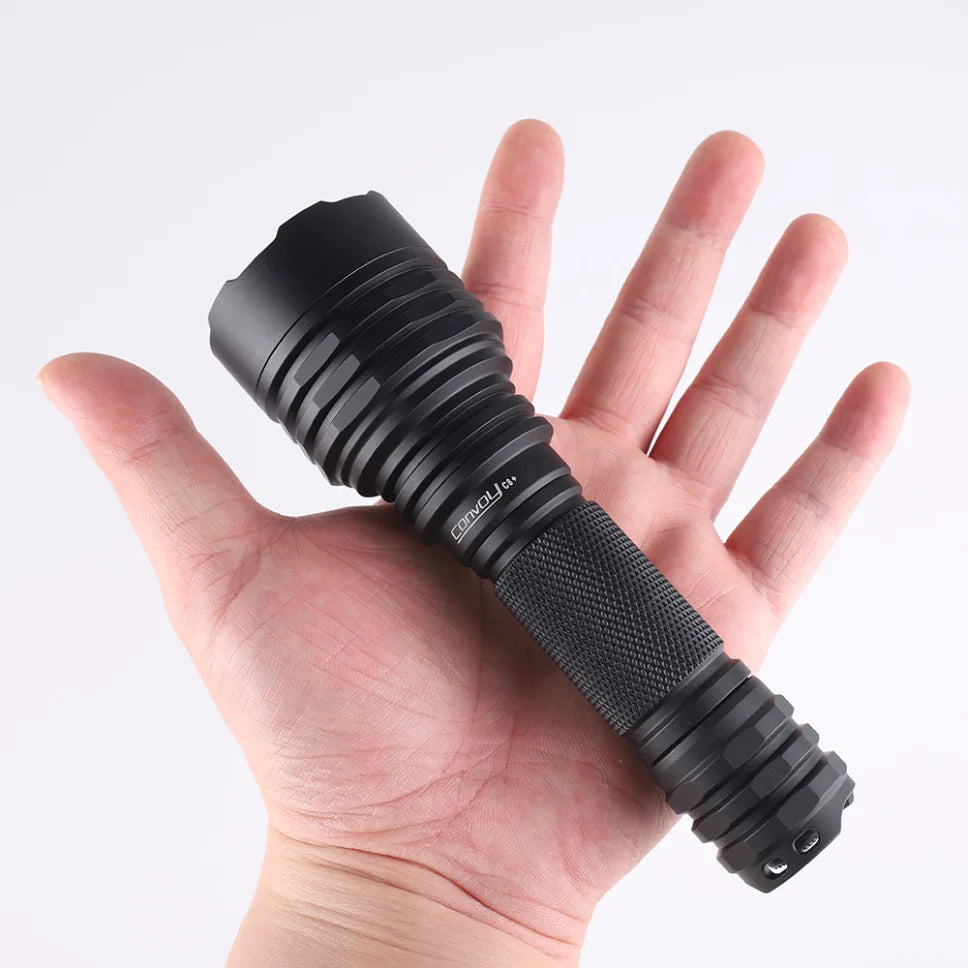 Convoy C8+ IR 850nm 18650 flashlight for nighttime hunting or shooting - infrared / night vision battery included!