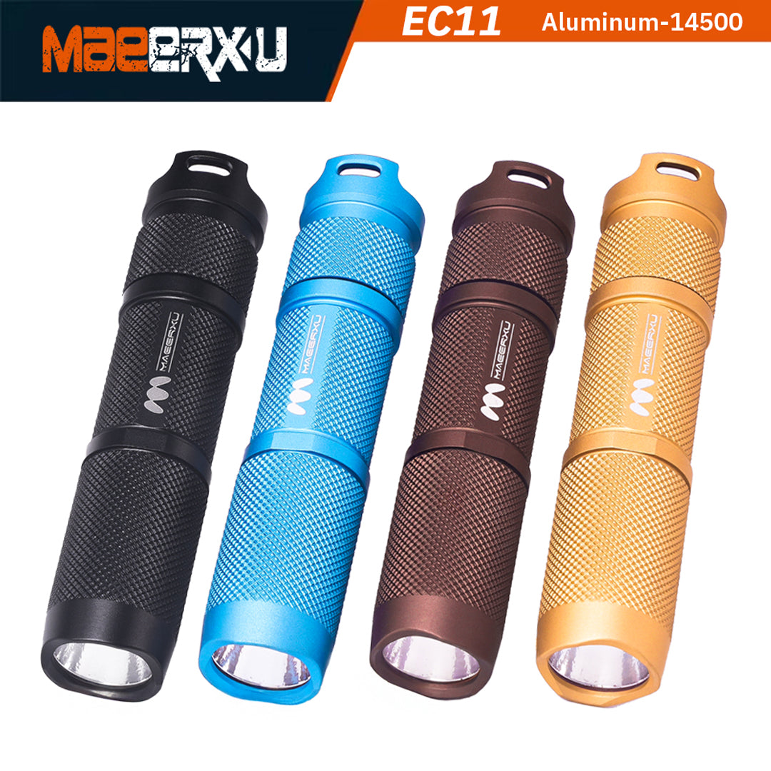 Maeerxu EC11 mini flashlight AA/14500 dual fuel Nichia 219c 2700k - Black